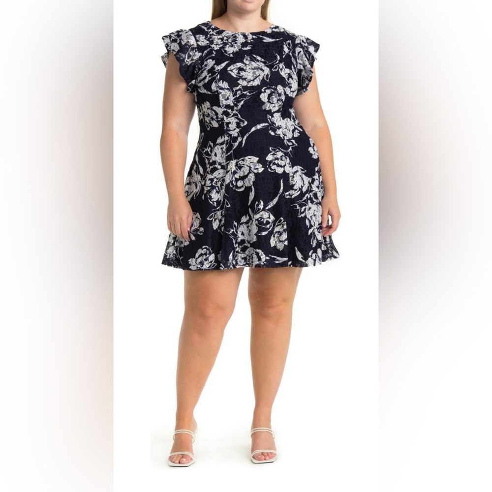 NWT Eliza J Floral Lace Dress
